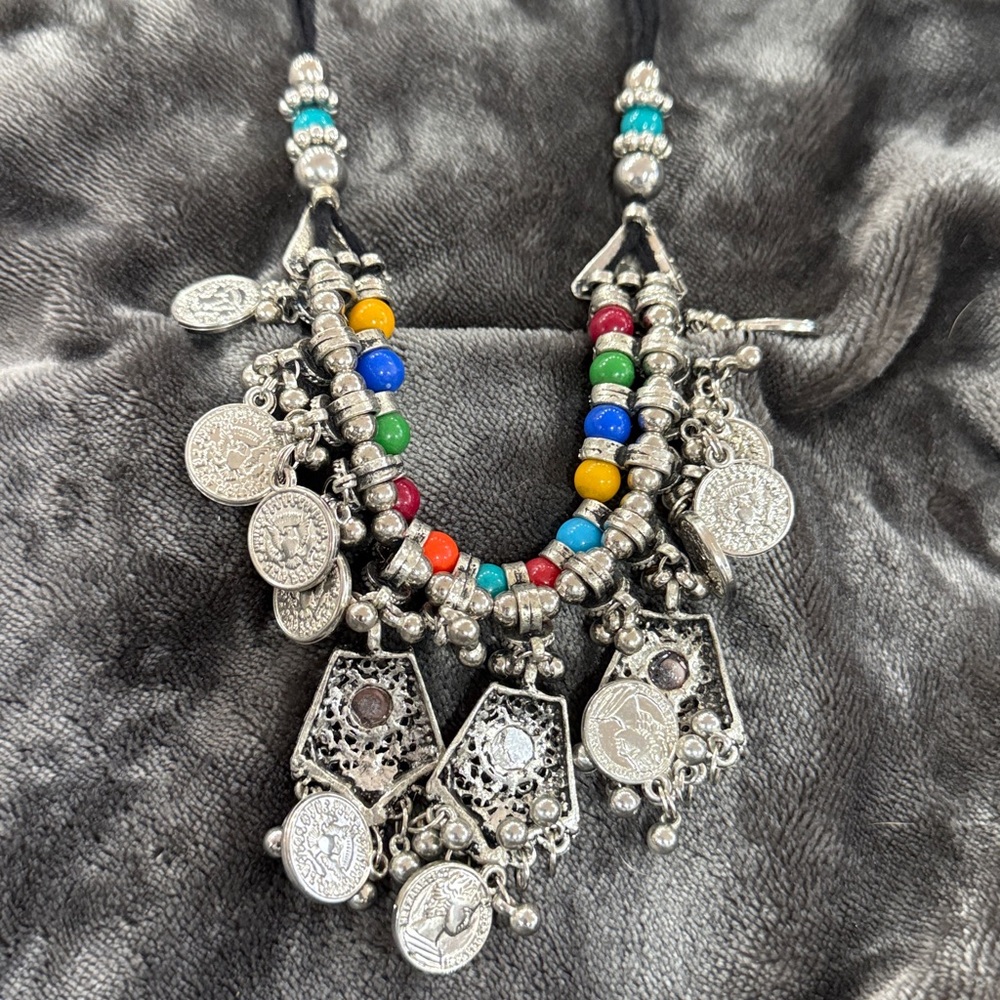 Colorful Statement Necklace - Picture 3 of 4
